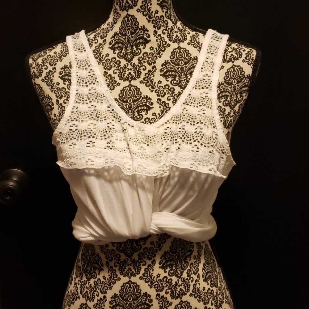 Bohemian Tie front crop top - 321
